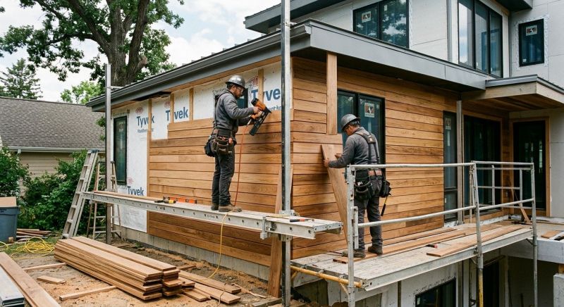 Hardwood Cladding Installation in Fairfield County, CT