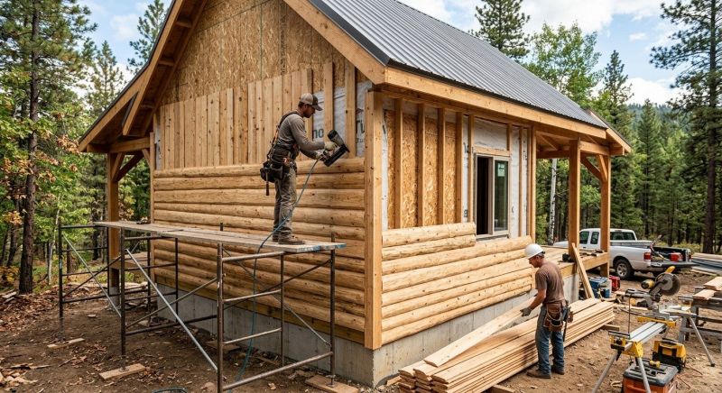 Log Home Siding Installation in Boston, MA