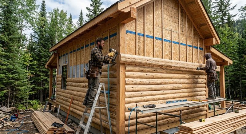 Log Home Siding Installation in Boston, MA