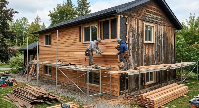 Wood Plank Siding Installation in Boston, MA